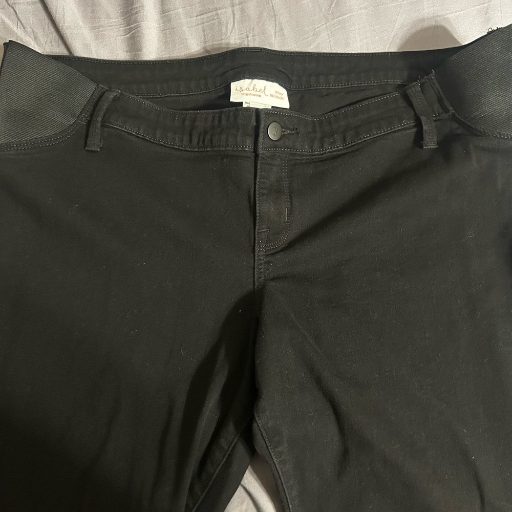 Isabel Maternity Black Denim Pants